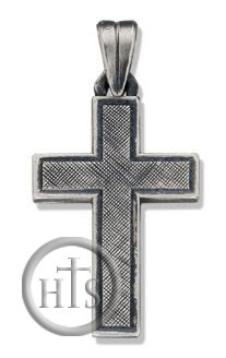 Product Picture - Sterling Silver Cross with Antiqued Finish, 1 1/16