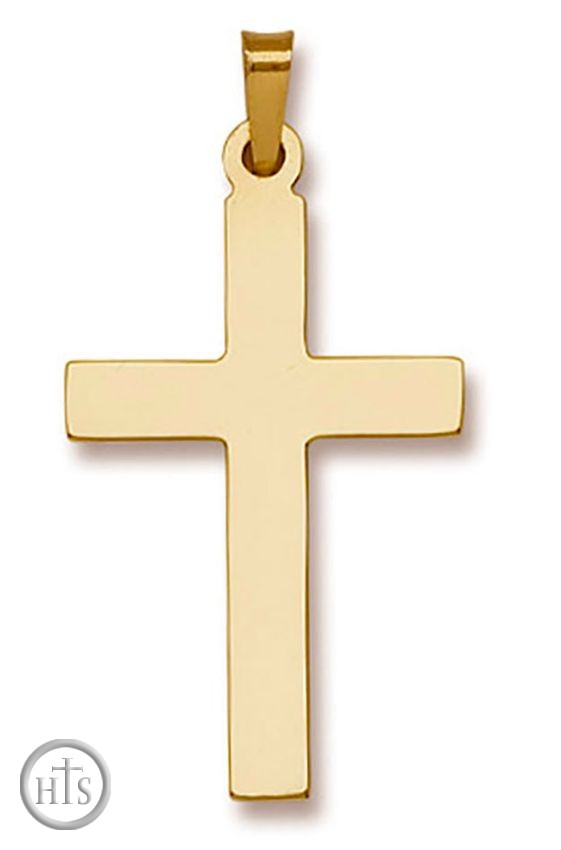 HolyTrinityStore Image - 14 KT Yellow Gold  Orthodox Cross,  1