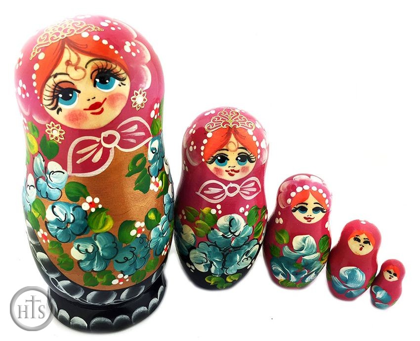 Product Image - Matreshka 5 Nesting Wood Doll, 
