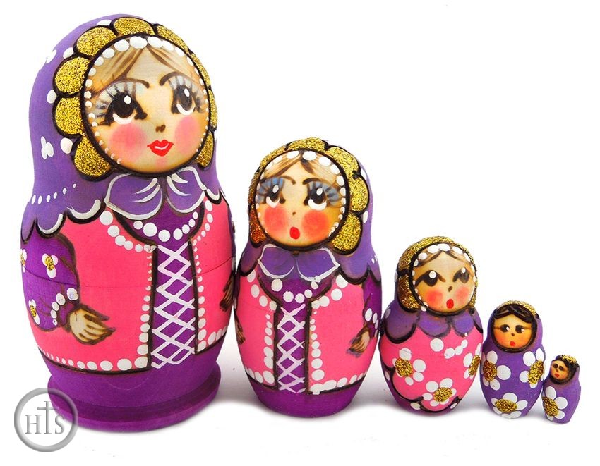 Picture - 5 Nesting Matreshka Dolls, 