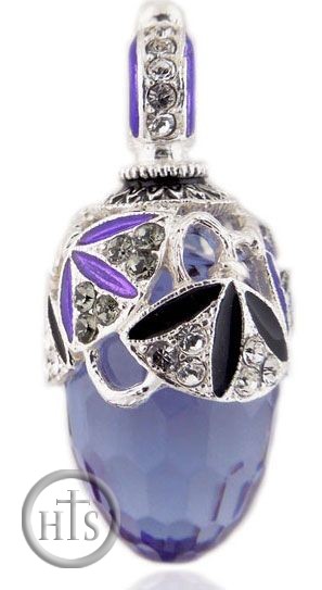 Image - Egg Pendant with Amethyst, Sterling Silver 925