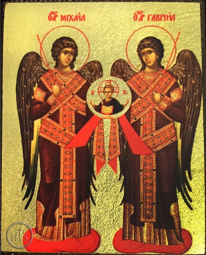 Image - Archangels Michael and Gabriel, Serigraph Mini Icon