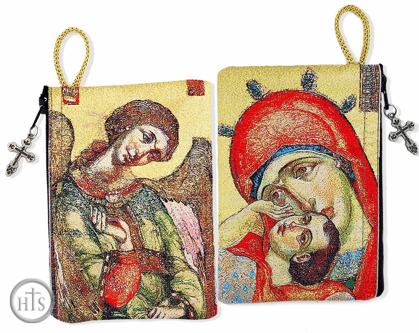 Picture - Archangel Gabriel & Virgin Mary,  Rosary Pouch Case