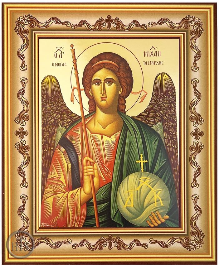 Image - Archangel Michael, Greek Orthodox Icon in Frame 