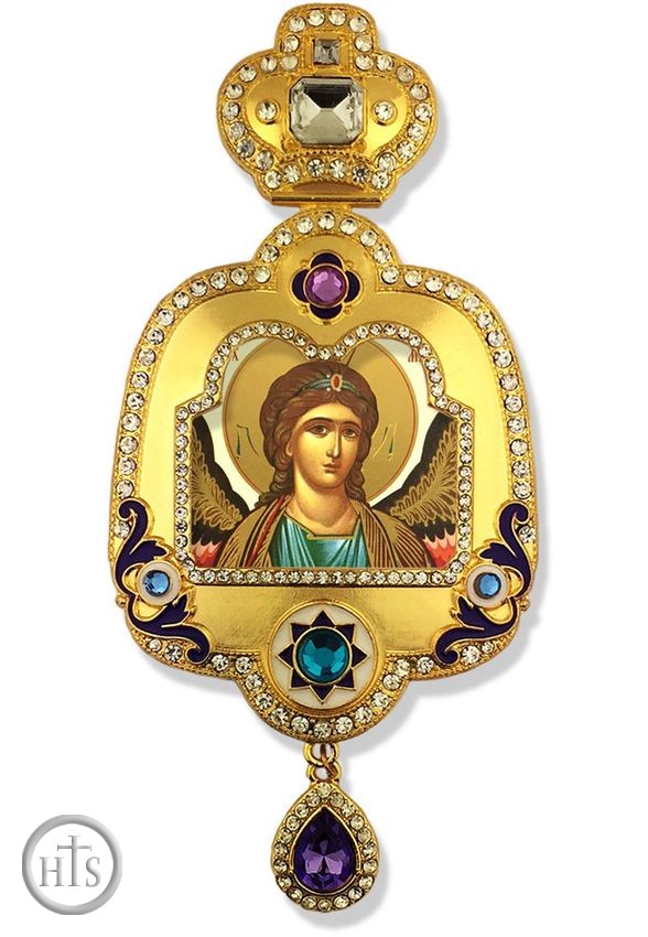 HolyTrinityStore Picture - Archangel Michael, Enameled Framed Icon Ornament
