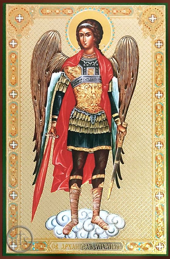 Photo - Archangel Michael,  Gold / Silver Foiled Orthodox Icon