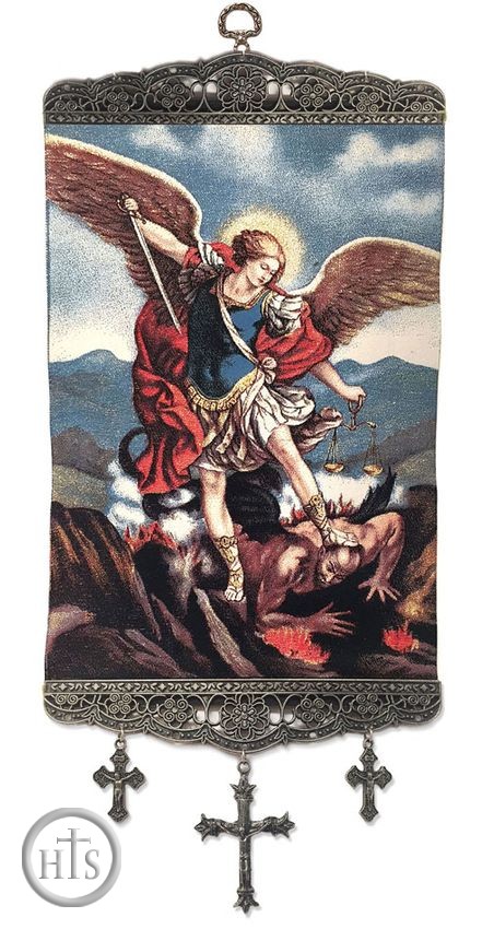 HolyTrinity Pic - Archangel Michael, Textile Art  Tapestry Icon Banner Large 