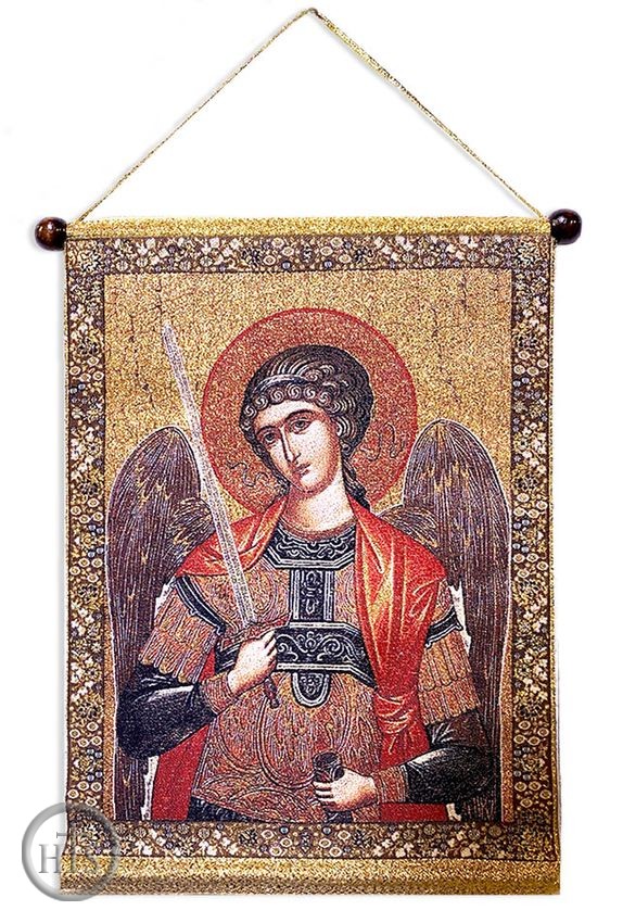 Pic - Archangel Michael, Hanging Tapestry Icon Banner