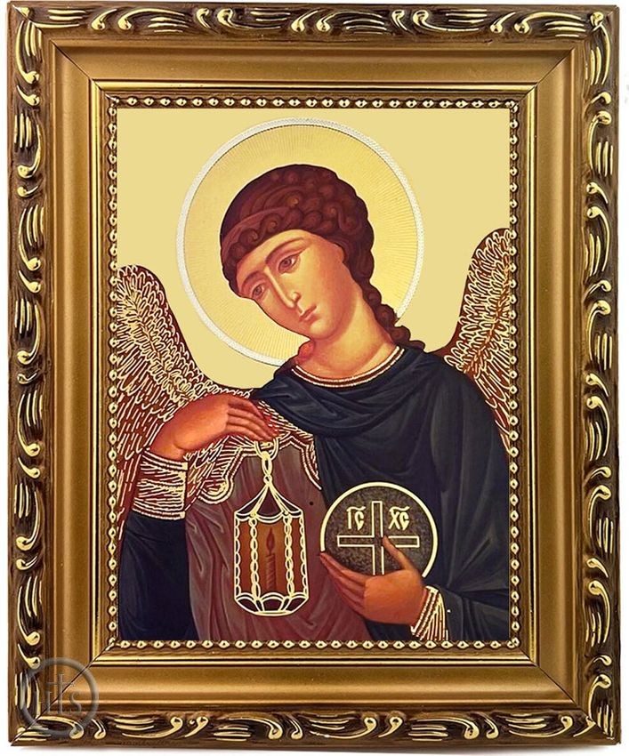 Product Image - Archangel Gabriel, Wooden Frame Orthodox Icon with Stand