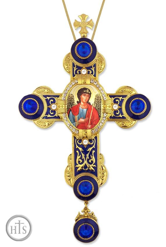 Product Picture - Archangel Michael Icon in Byzantine Styled Cross Ornament