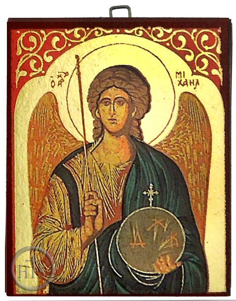 HolyTrinityStore Image - Archangel Michael, Greek Orthodox Byzantine Mini Icon