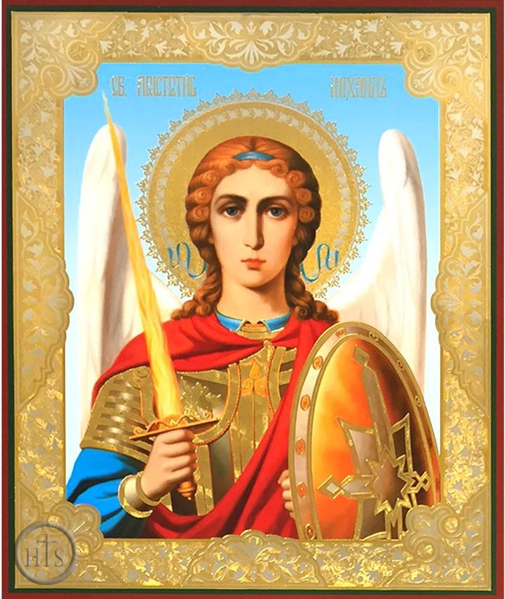 Photo - Archangel Michael, Gold & Silver Foiled Orthodox Christian Icon