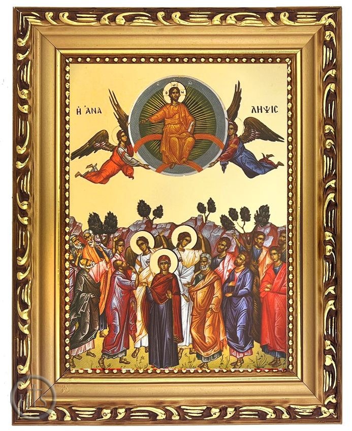 Product Picture - The Ascension of Jesus Christ, Wooden Frame Byzantine Greek Icon 