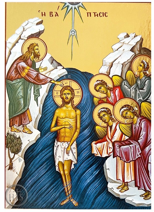 Product Picture - Baptism of Christ, Orthodox Gold Foil Icon
