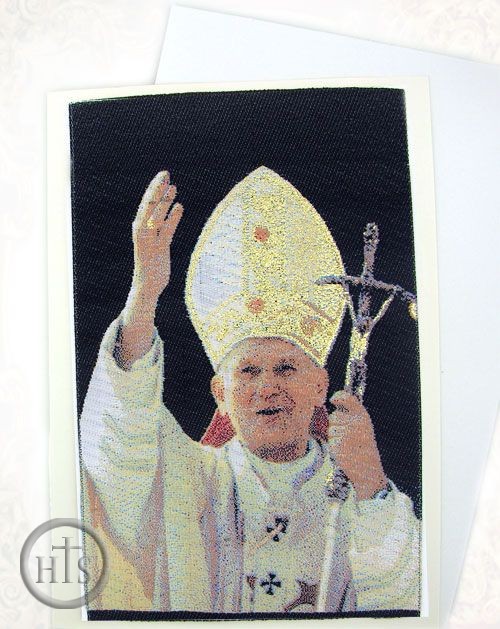 Product Picture - Blessed Pope John Paul II, Tapestry Icon GreetingCard with Envelope