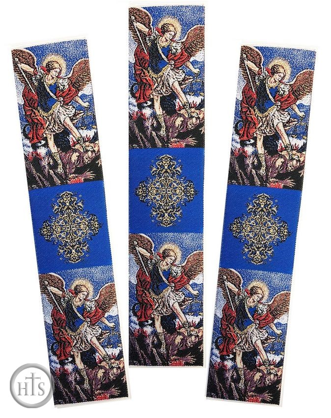Picture - Archangel Michael, Set of 3 Tapestry  Icon  Book Markers