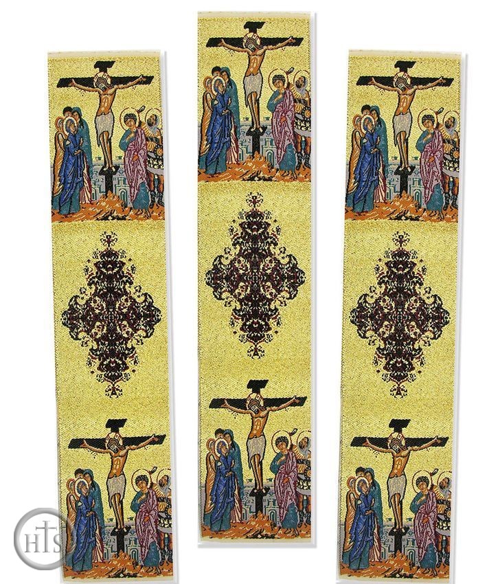 Pic - Set of 3 Tapestry Icon Book Markers, The Crucifixion