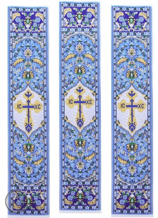 Product Image - IC XC Cross, Tapestry Icon Book Marker, Blue