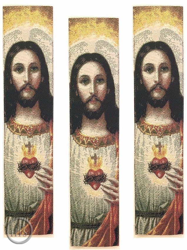 HolyTrinityStore Photo - Sacred Heart of Jesus, Tapestry Icon Book Marker