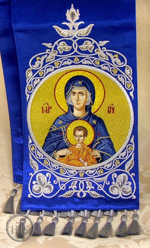 Product Image - Bookmarker with  Image of Virgin Mary and  Christ,  Hand Made in Russia