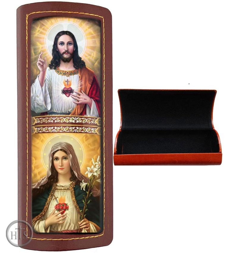 Product Image - Versatile Box Case for Eyeglasses with The Christ / Virgin Mary Icons 