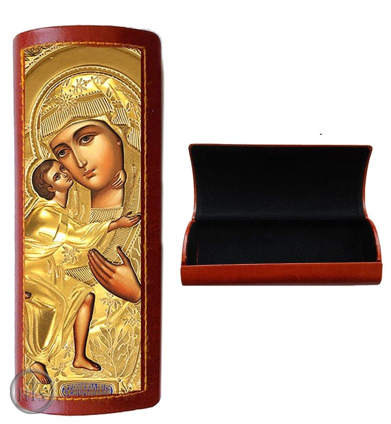 Product Picture - Versatile Box Case for Eyeglasses with Virgin Mary Icon 