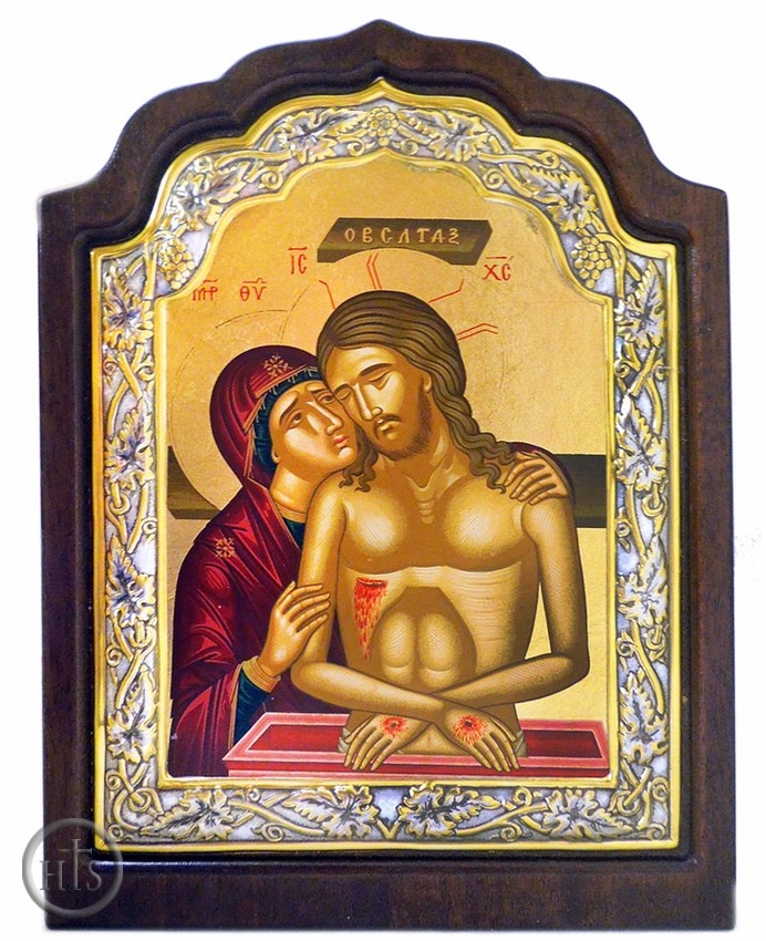 Product Image - The Christ -Bridegroom/King of Glory, Serigraph Icon in Silver Frame