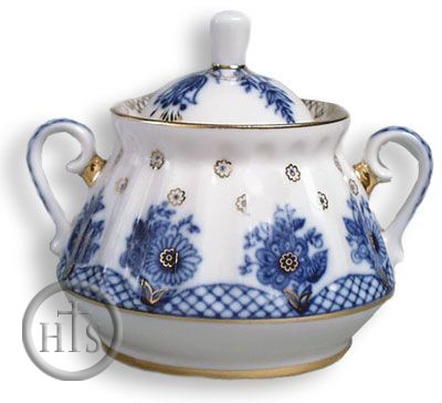 Product Picture - Lomonosov Porcelain 'Basket'  Sugar Bowl