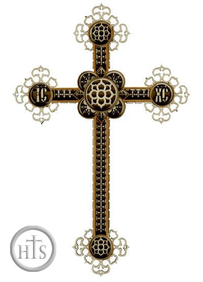 HolyTrinityStore Picture - Byzantine Style Orthodox Wooden Cross
