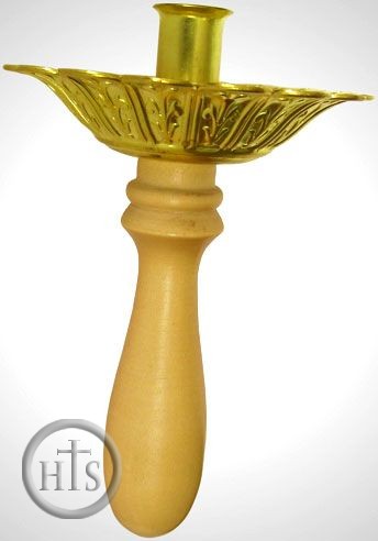 HolyTrinity Pic - Candle Wood Holder for Priest or Deacon