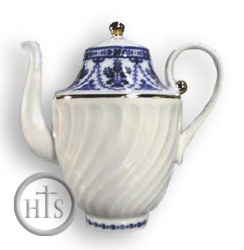 Product Image - Lomonosov Porcelain 'Cobalt Frieze' Coffee Pot