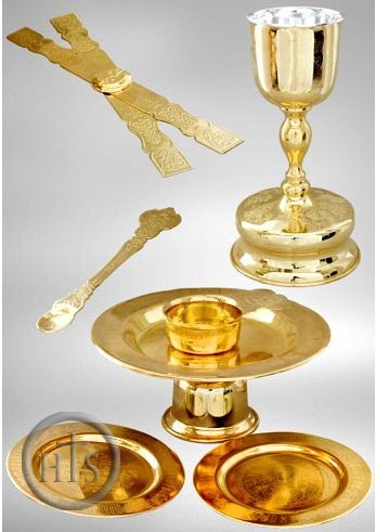 HolyTrinityStore Image - Chalice Set, Gold and Silver - 1 Litre 
