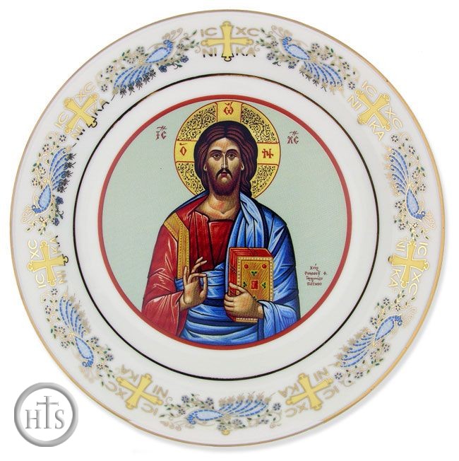 HolyTrinityStore Picture - Christ Almighty, Ceramic Hanging Icon Plate