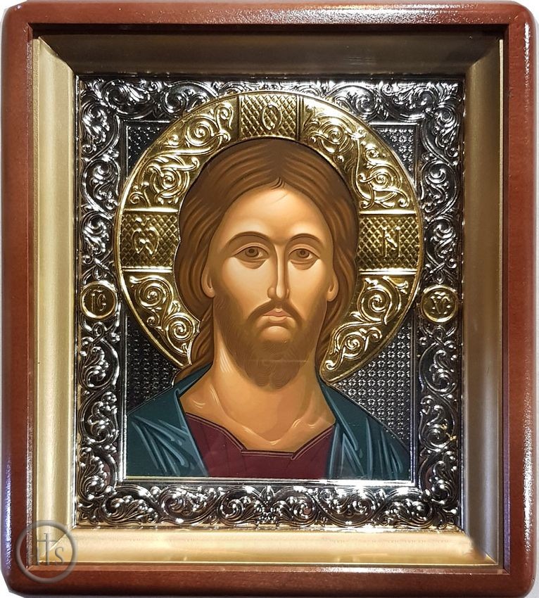 HolyTrinityStore Picture - Christ Almighty, Orthodox Wood  Framed Icon With the Glass 