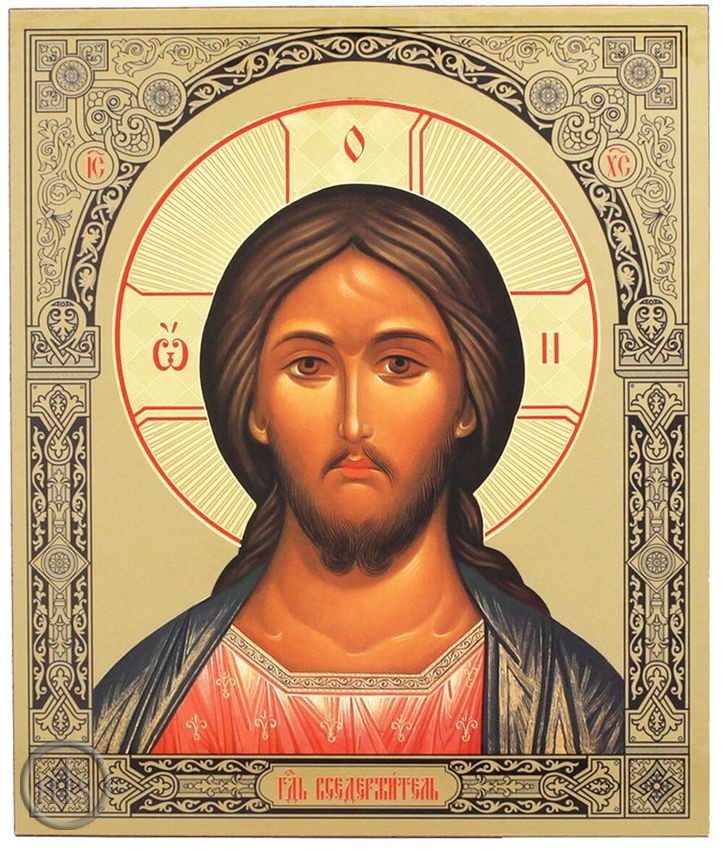 Product Pic - Christ Almighty, Gold Foil Orthodox Icon