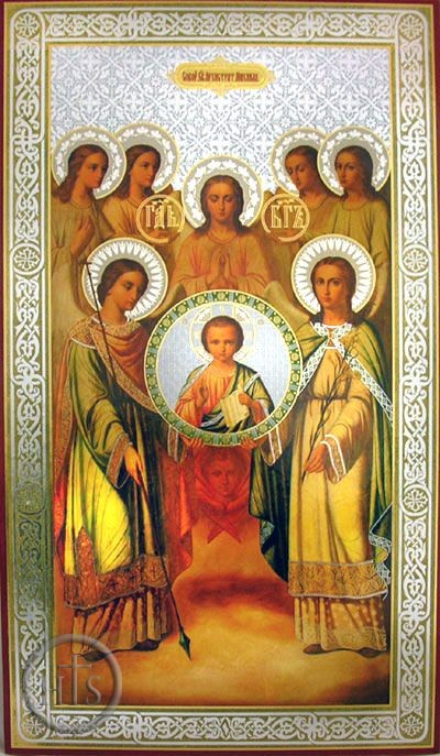 Product Image - Christ Emmanuel with Synaxis of The Holy Angels, Orthodox Christian Icon