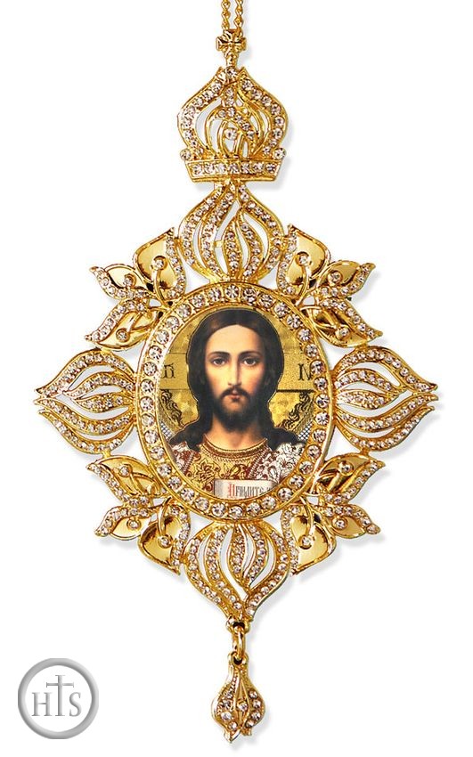 HolyTrinity Pic - Jesus Christ, Framed Icon Ornament, Byzantine Style