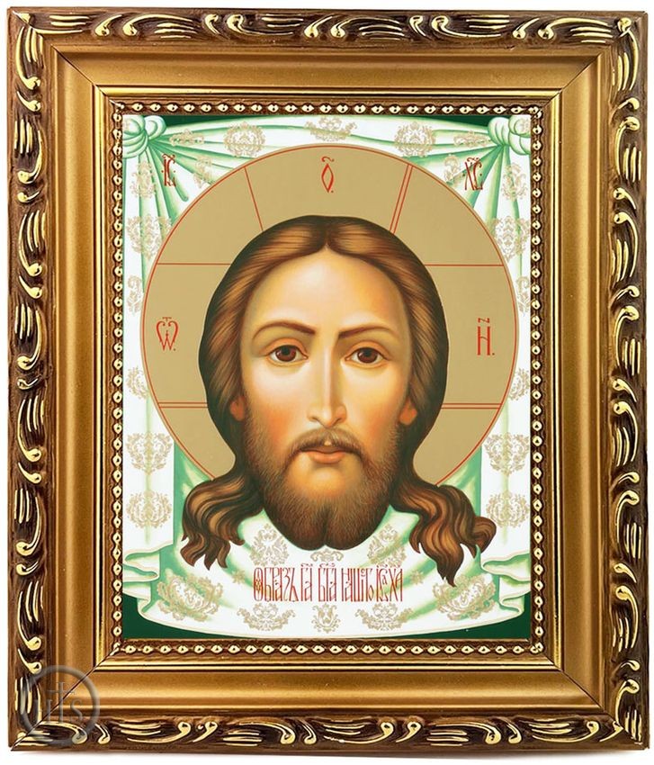 Photo - Christ Made Without Hands, Wooden Frame Orthodox Icon with Stand