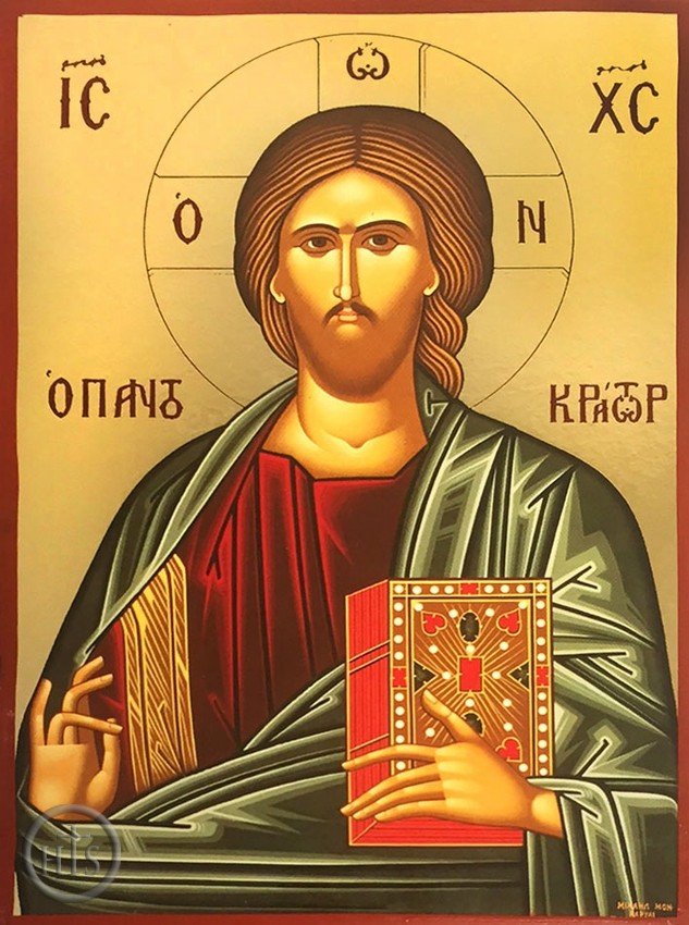 Image - Christ Pantocrator, Greek Orthodox Serigraph Icon 