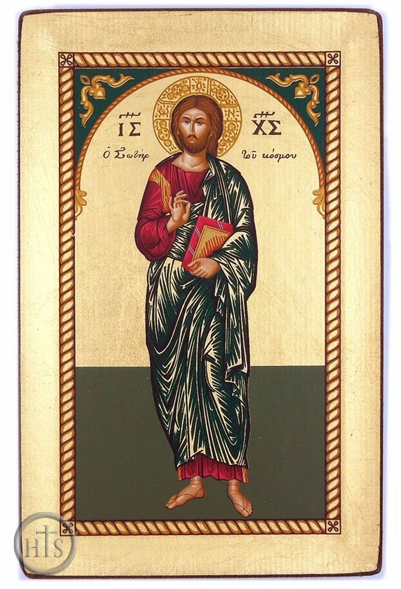 Product Photo - Christ Pantocrator, Orthodox Serigraph Icon with Stand