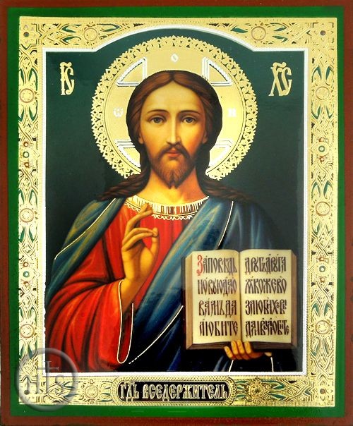 Product Image - Christ   Pantocrator, Gold and Silver Foil  Orthodox  Icon