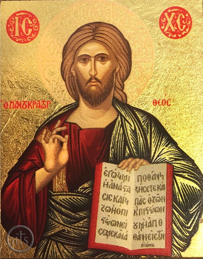 Product Pic - Christ  Almighty, Serigraph Mini Icon with Magnet