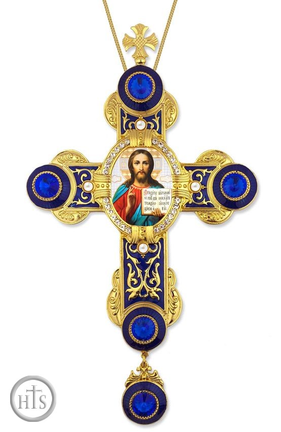 Photo - Christ The Teacher Icon in Byzantine Styled Cross Ornament