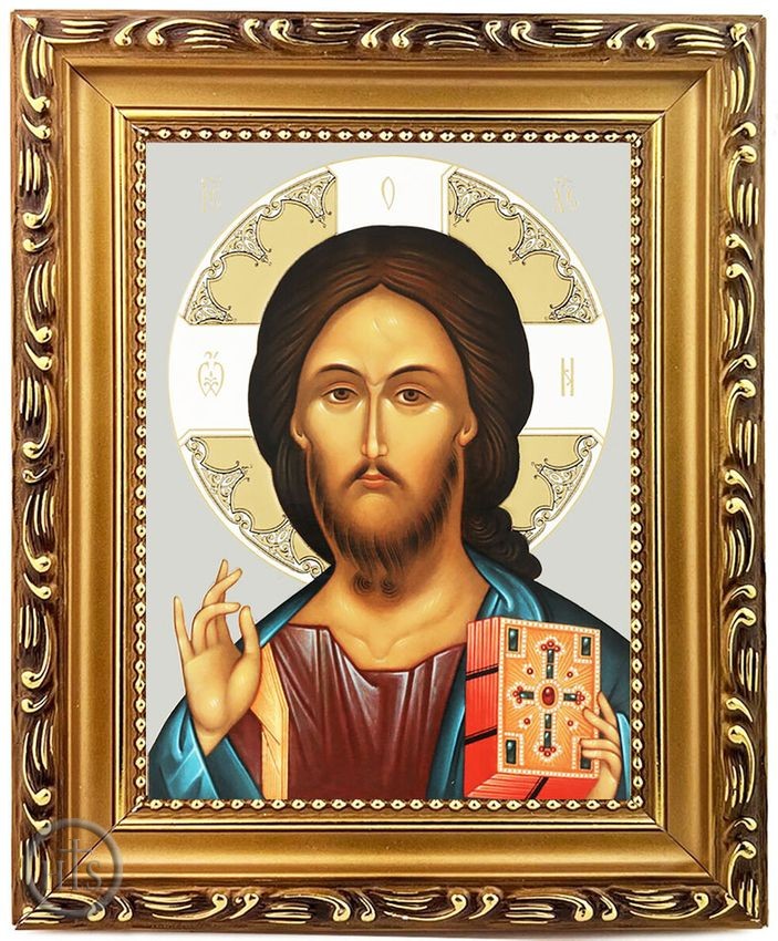 Photo - Christ The Teacher, Wooden Frame Orthodox Icon with Stand
