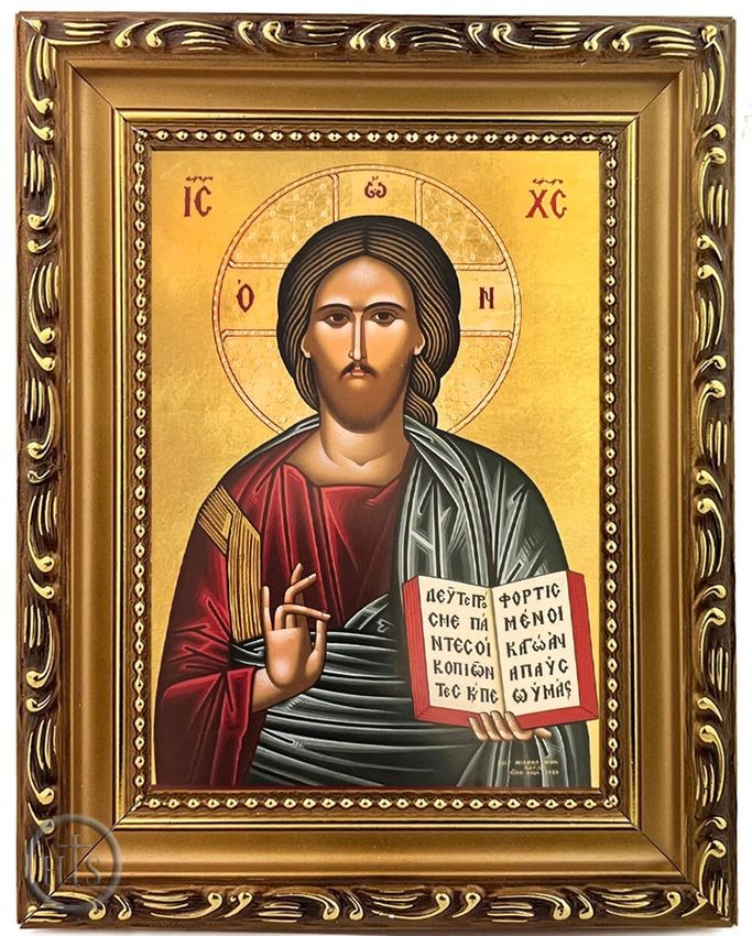 Product Picture - Christ The Teacher, Wooden Frame  Icon with Stand