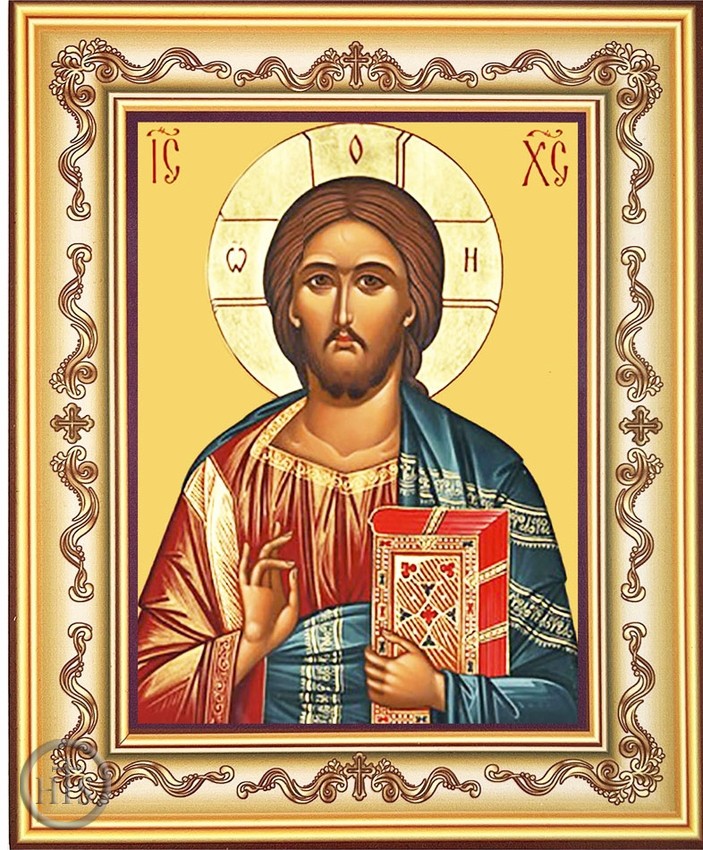 Pic - Christ The Teacher, Gold Foil Framed Orthodox Icon