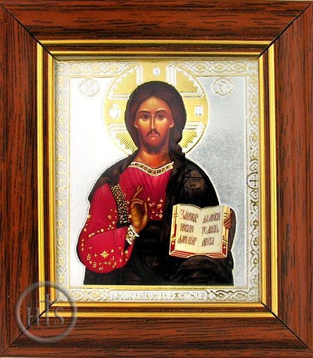 Product Picture - Christ The Teacher,  Wood Framed Orthodox  Icon, Small