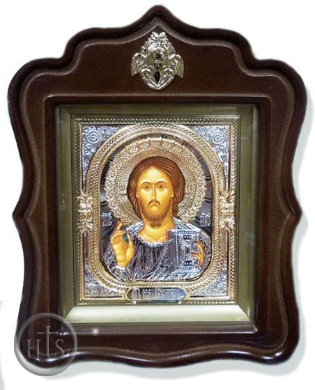 HolyTrinityStore Image - Christ The Teacher,  Orthodox Icon in Decorative Wood Kiot