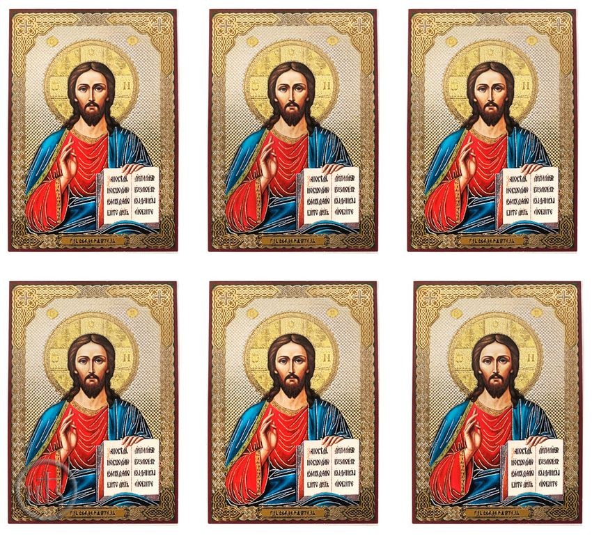 Product Pic - Christ The Teacher, Set of 6 Gold Foiled Prayer Cards