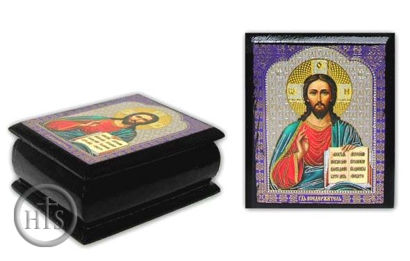 HolyTrinityStore Image - Christ The Teacher, Decoupage Icon Box 